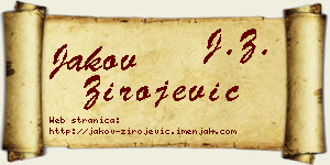Jakov Zirojević vizit kartica